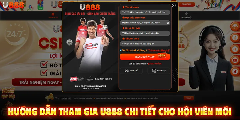 Hướng dẫn tham gia U888 chi tiết cho hội viên mới